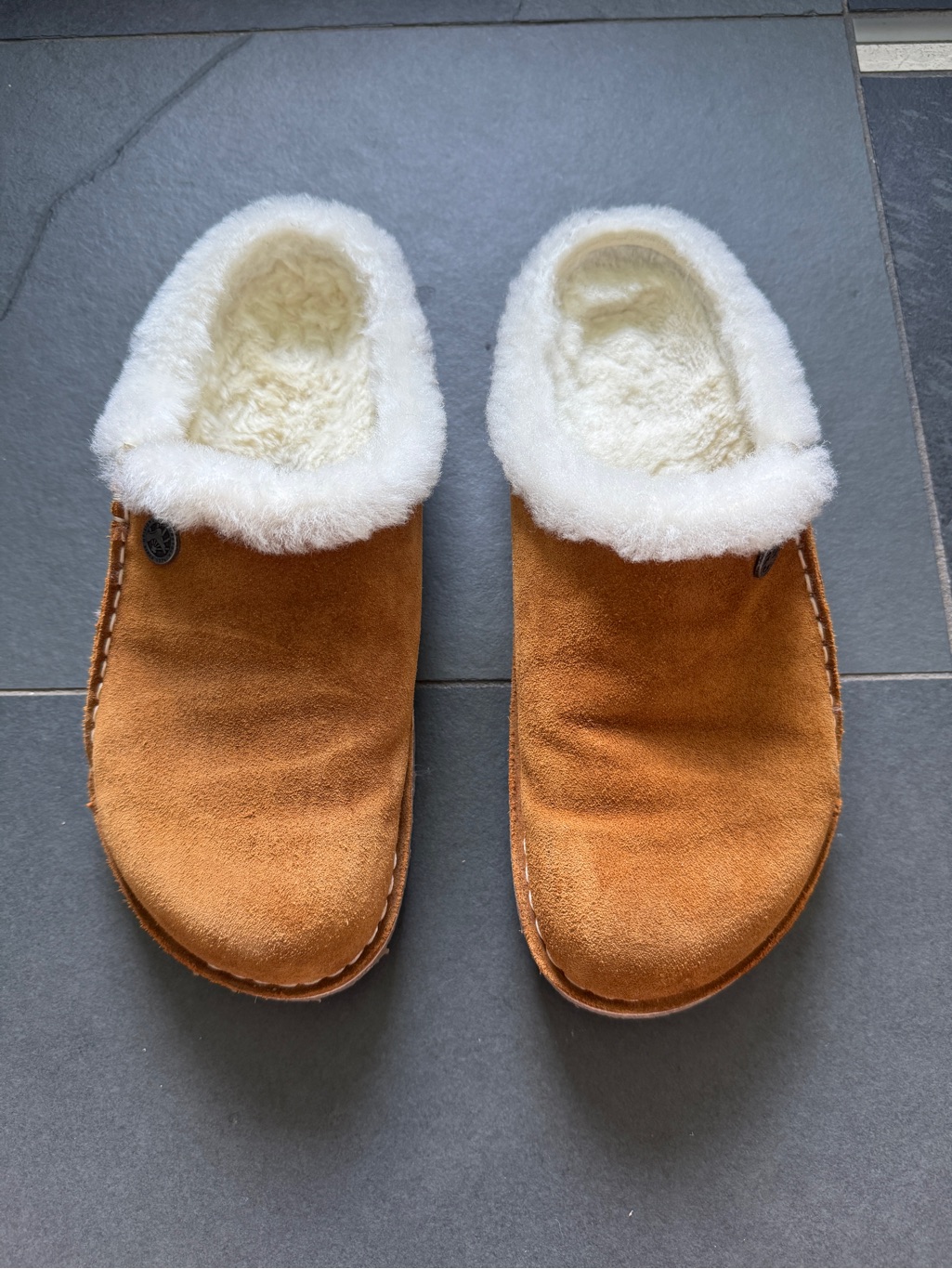 Birkenstock Zermatt Premium Shearling-Lined Slip-On Slippers - Tan